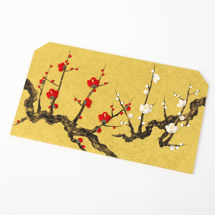 屏風 紅梅図 金屏風 縁起物 置物 正月飾り オブジェ ディスプレイ