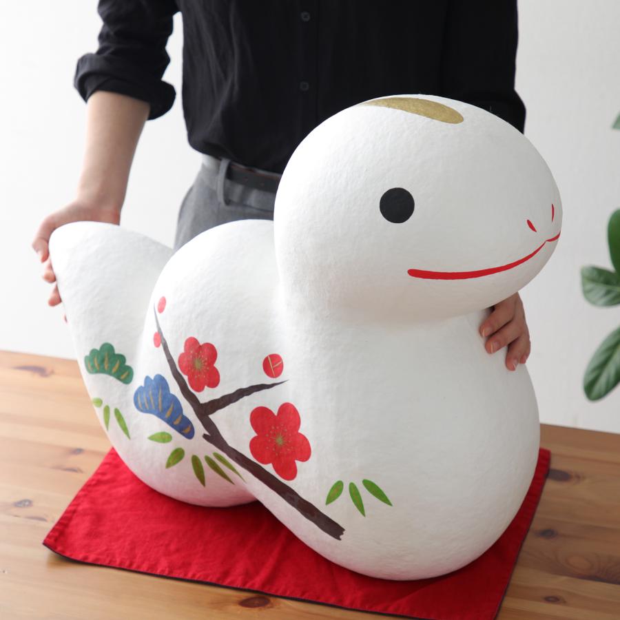 干支 へび 巳 置物 特大 ディスプレイ 蛇 ヘビ かわいい 大きめ