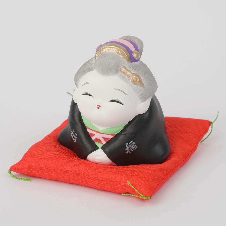 福助 お福さん ほほえみ土鈴 縁起物 置物 正月飾り オブジェ