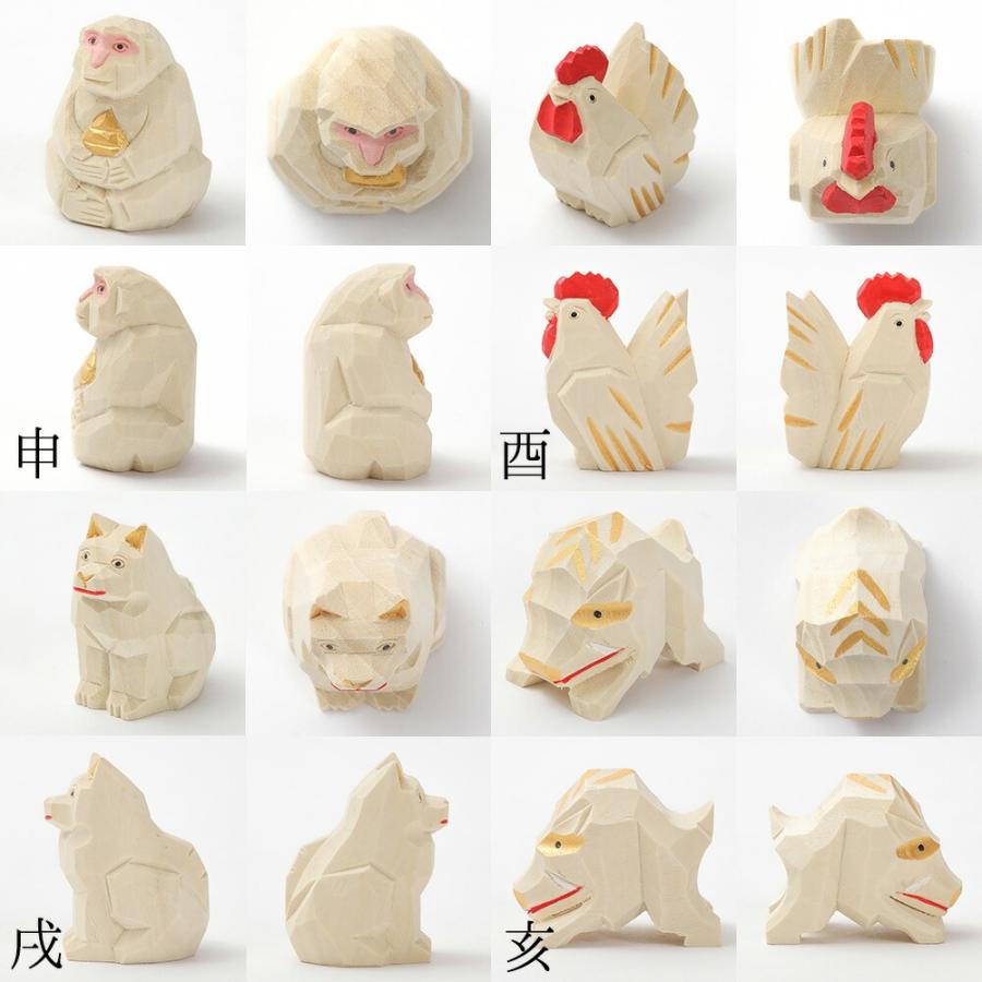 一刀彫　縁起物　干支　置物【バラ売り✖】 干支 置き物 楠 一刀彫り 京都 作家 縁起物 正月飾り 干支飾り 干支