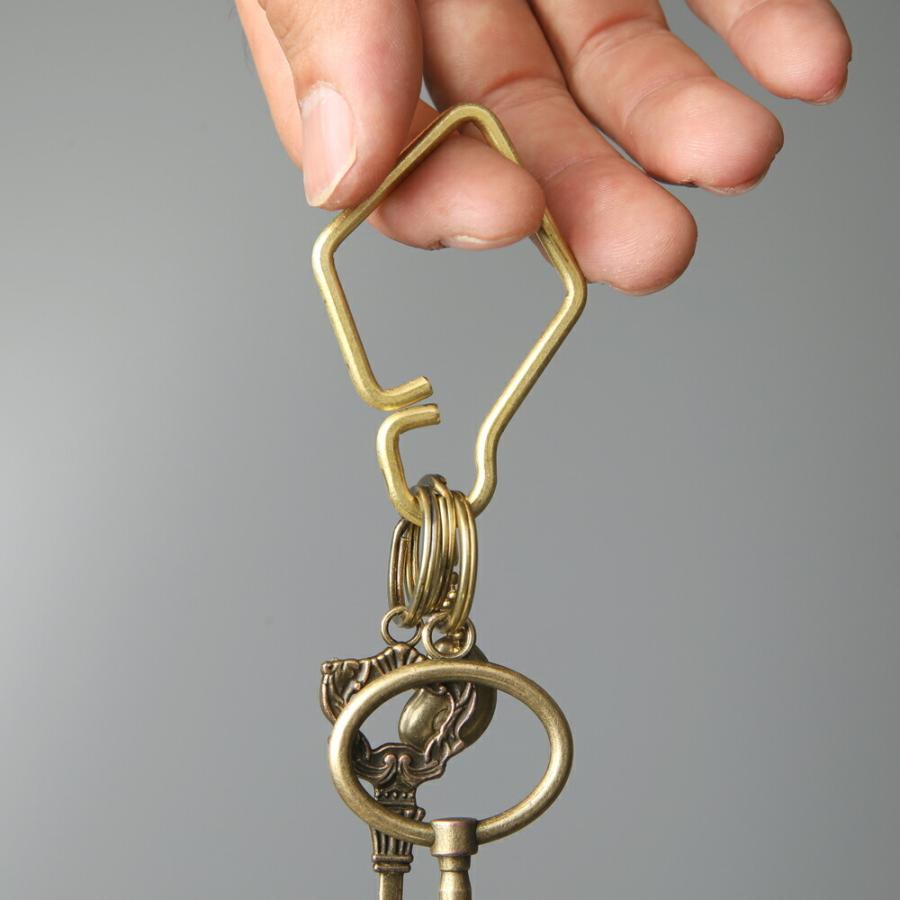 No.3 キーホルダー セット KKH-003-B 真鍮 キーリング 金色 上白石金具 