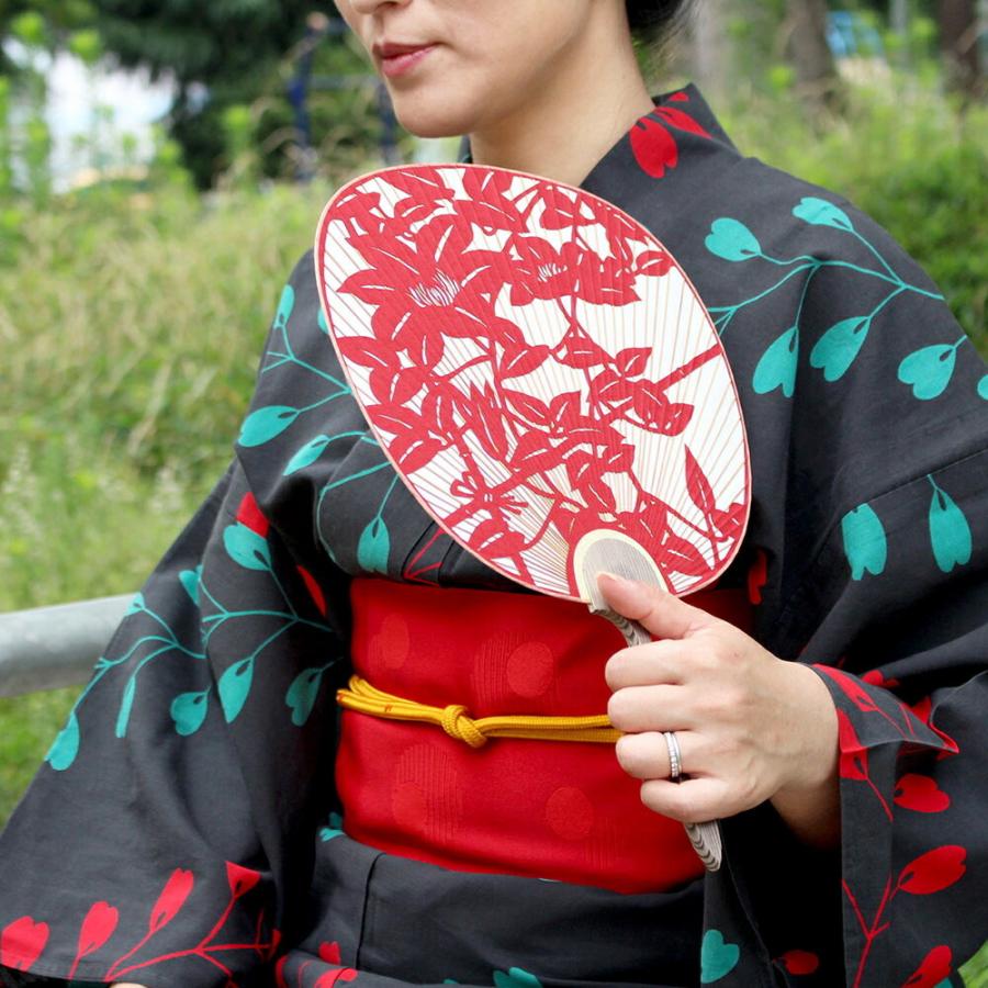 うちわ 高級団扇 伝統工芸品 涼美 丸型 都うちわ 名入れ彫刻可 箱入り