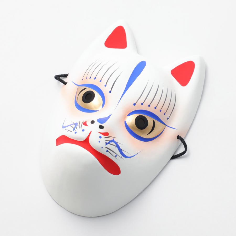 お面 張り子 狐面 白狐 京都ぎんやんま : 京うちわ・扇子専門店