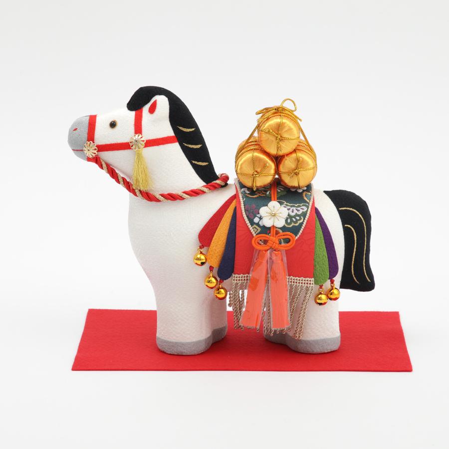 干支 馬 午 置物 ちりめん 吉祥縁起午 うま ウマ リュウコドウ