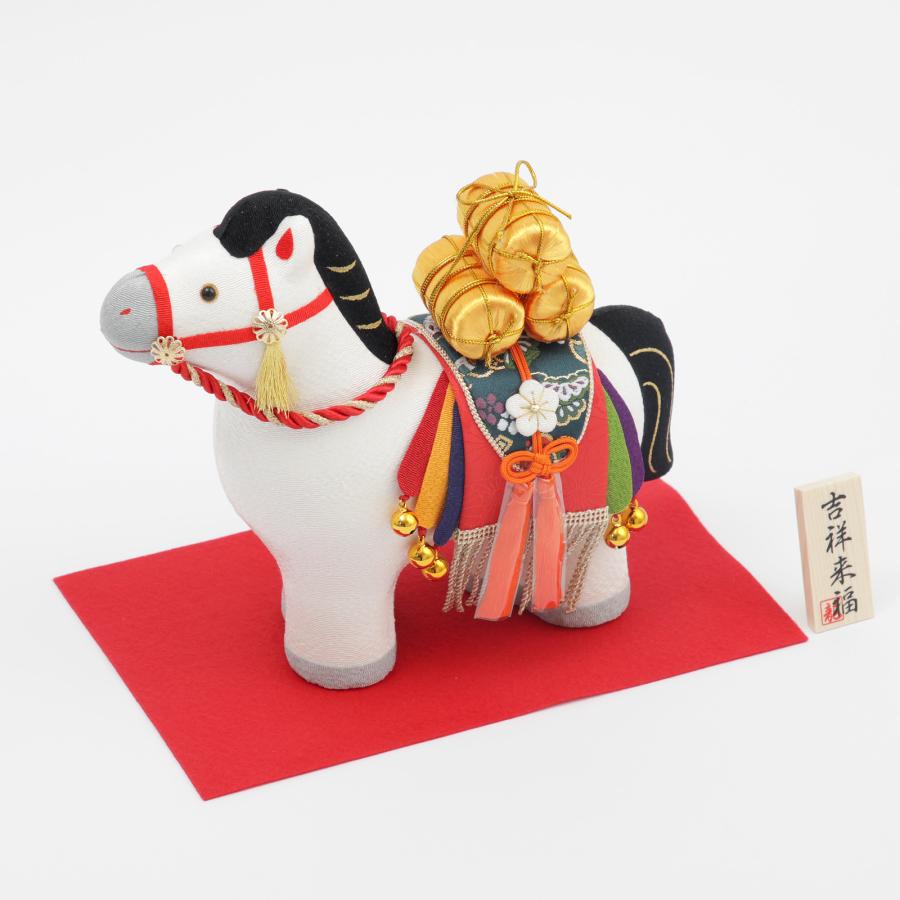 干支 馬 午 置物 ちりめん 吉祥縁起午 うま ウマ リュウコドウ