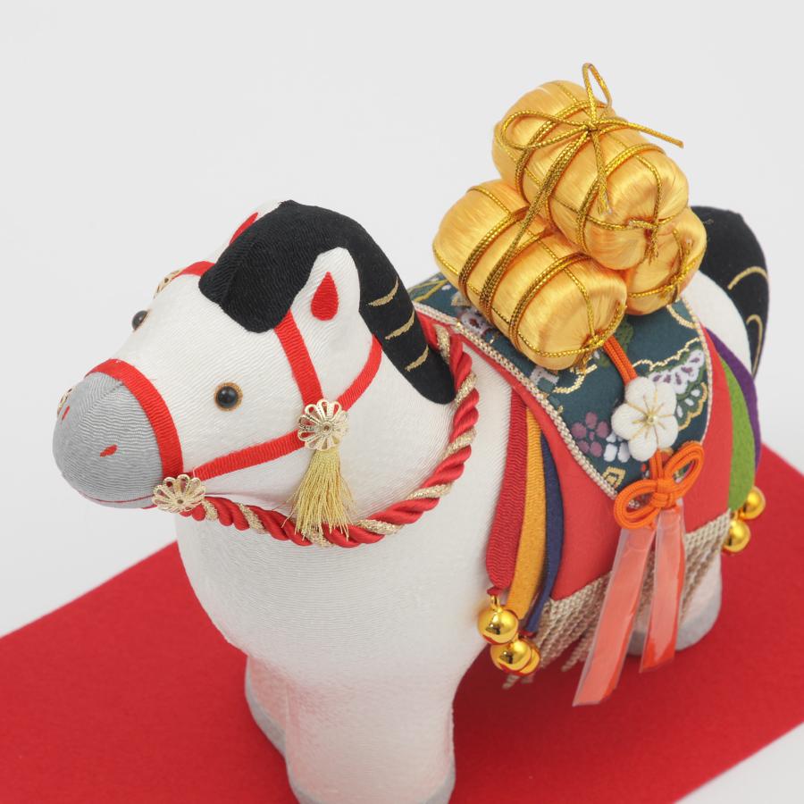 干支 馬 午 置物 ちりめん 吉祥縁起午 うま ウマ リュウコドウ