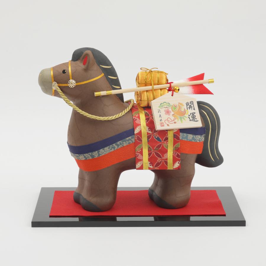 干支 馬 午 置物 うま ちぎり和紙 開運絵馬 福午 リュウコドウ ウマ