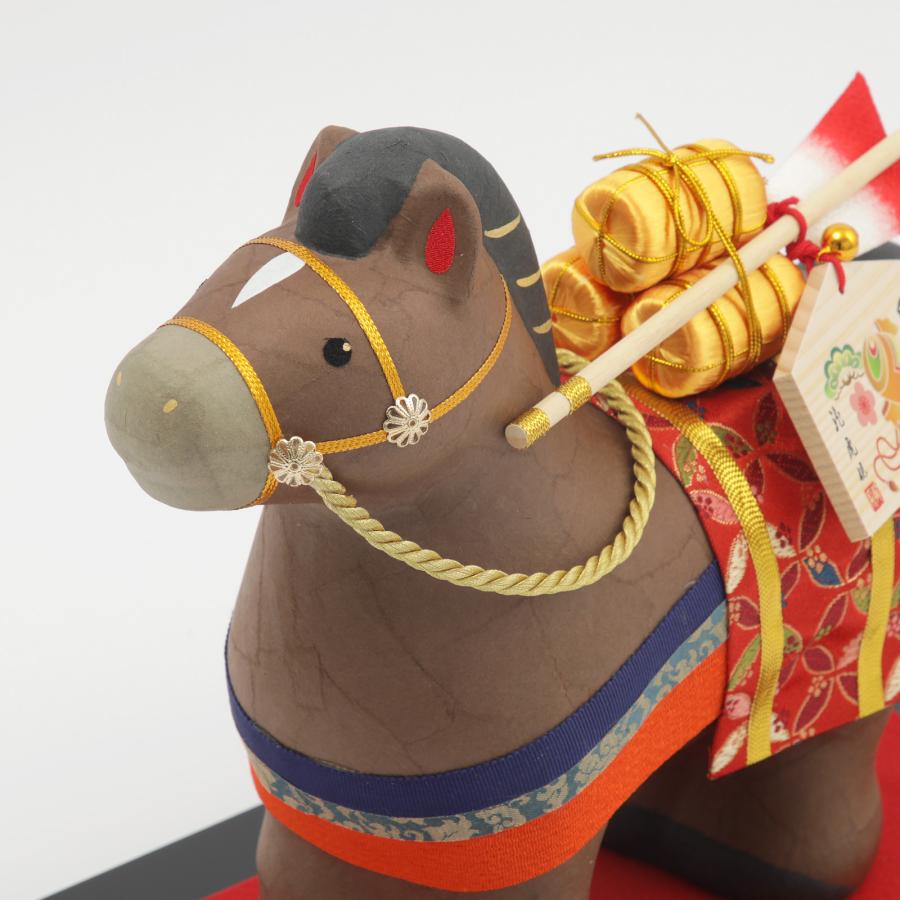 干支 馬 午 置物 うま ちぎり和紙 開運絵馬 福午 リュウコドウ ウマ