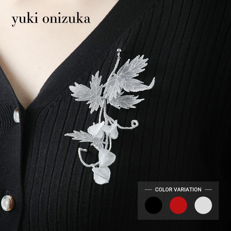 ブローチピン FU-SEN KAZURA pin Red Silver Black ブローチピン FU-SEN KAZURA pin Red Silver Black