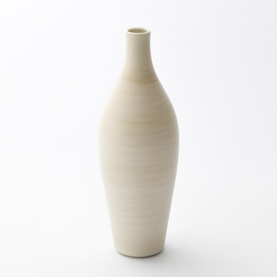 花入れ  花瓶 手引きろくろ フラワーベース「大」ホワイト 白 生成り 花器 花