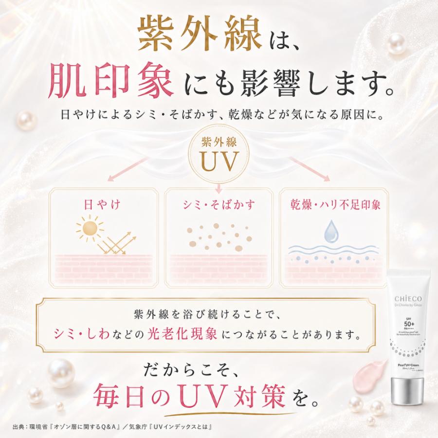 CHIECO UVクリームCPL 35mL 日焼け止め SPF50+ PA++++ 化粧下地 UV下地