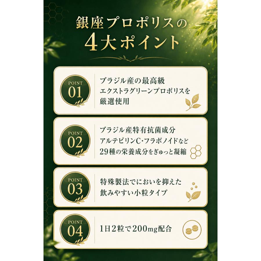 訳あり 賞味期限間近27年3月】銀座プロポリス 90日分 ブラジル産