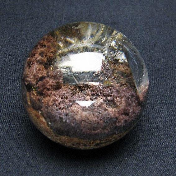虹入り ガーデンクォーツ（庭園水晶） 丸玉 41mm t100-4482 : 銀座東道