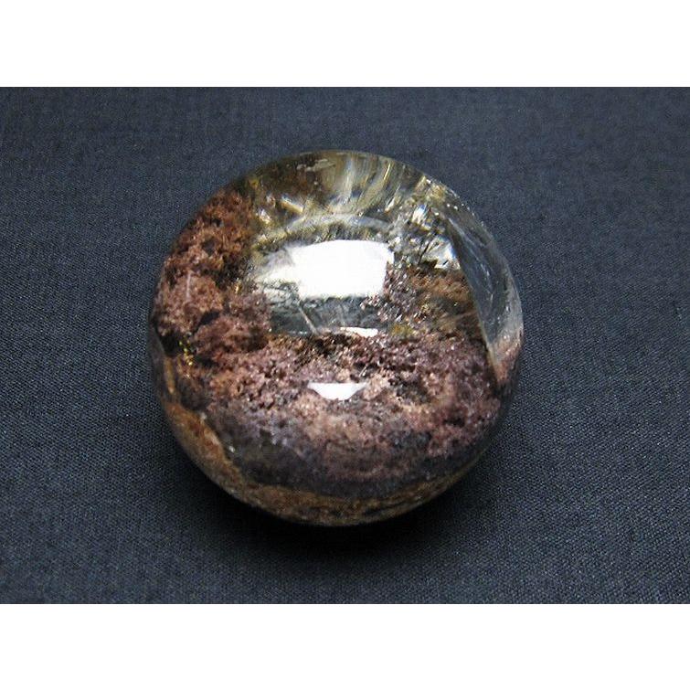 虹入り ガーデンクォーツ（庭園水晶） 丸玉 41mm t100-4482 : 銀座東道