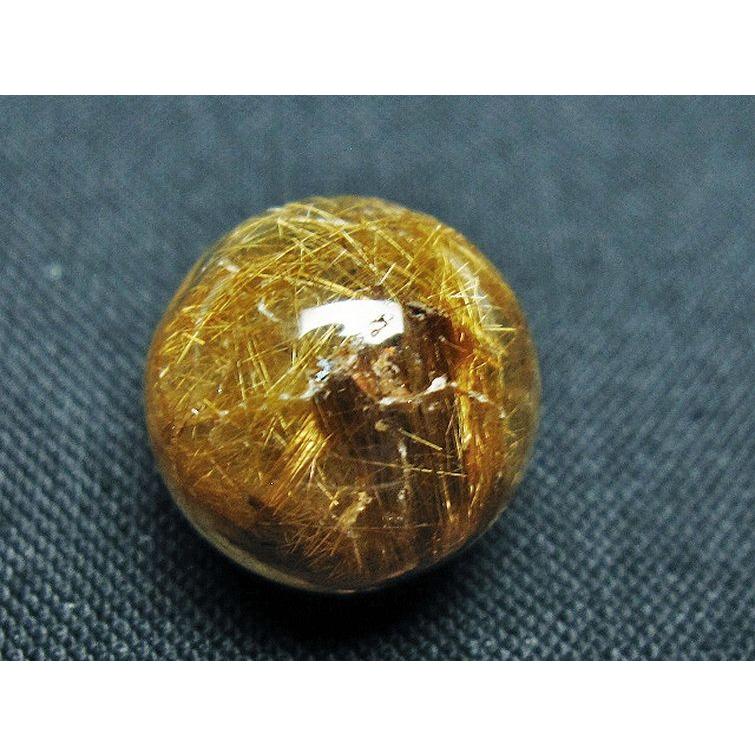 ゴールドタイチンルチル入り 水晶 丸玉 14mm t145-2305 : 銀座東道