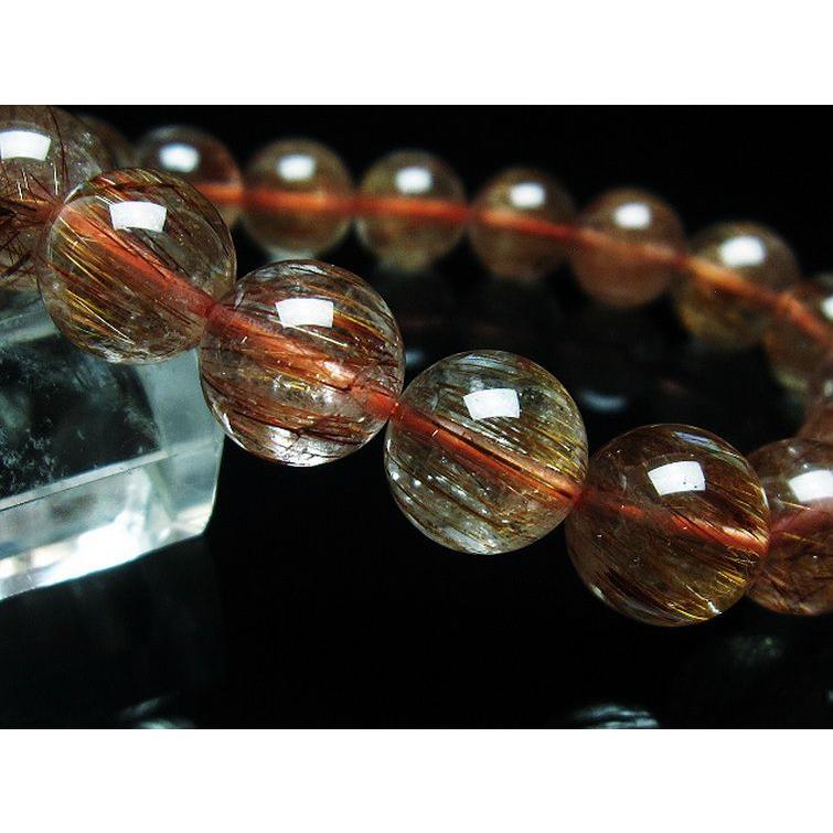 ファイナルグレードルチルクォーツ（金針ルチル水晶） ブレスレット  11mm  t15-10603の画像