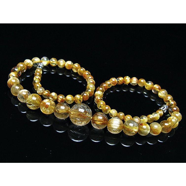 ゴールドタイチンルチル ネックレス 12mm t162-733_1