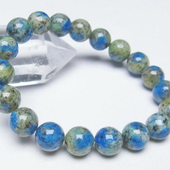 K2ストーン アズライト イン グラナイト ブレスレット 10mm t193-1464