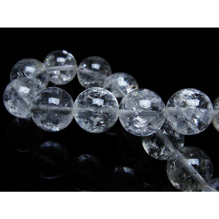 アイリスクォーツ 虹入り レインボー水晶 ブレスレット 13mm t303-1638