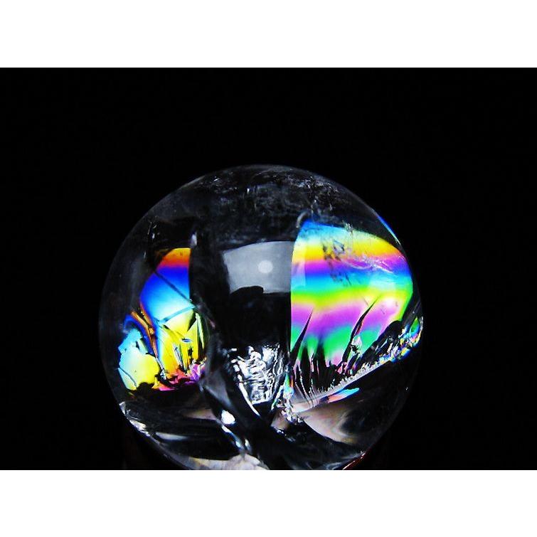 虹入り ヒマラヤ水晶 丸玉 26mm t317-5189 : 銀座東道 天然石専門店