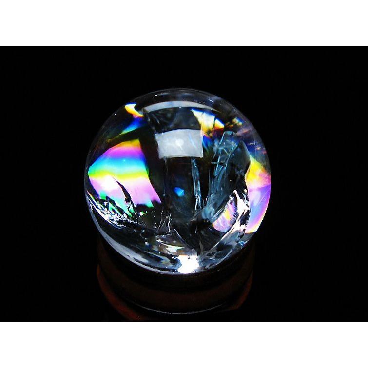 虹入り ヒマラヤ水晶 丸玉 26mm t317-5189 : 銀座東道 天然石専門店