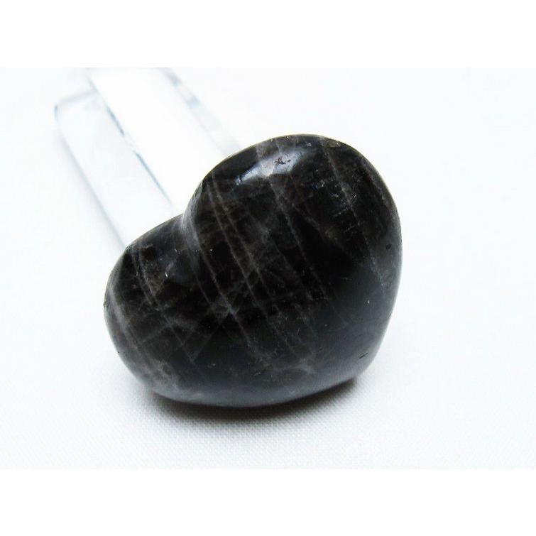 モリオン 純天然 黒水晶 ハート 置物 t375-4628 : 銀座東道 天然石専門