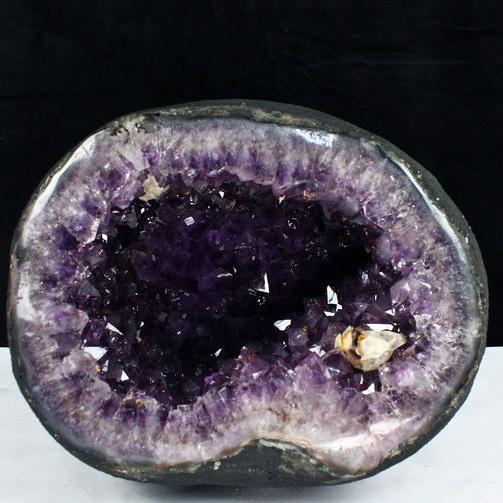 12.9Kg ウルグアイ産 サークルジオード カルサイト共生 アメジストドーム 同梱不可 t466-1524