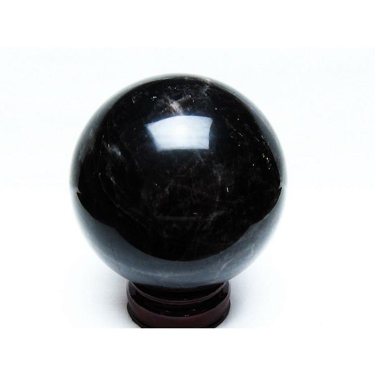 1.4Kg モリオン 純天然 黒水晶 丸玉 105mm t572-10788 : 銀座東道