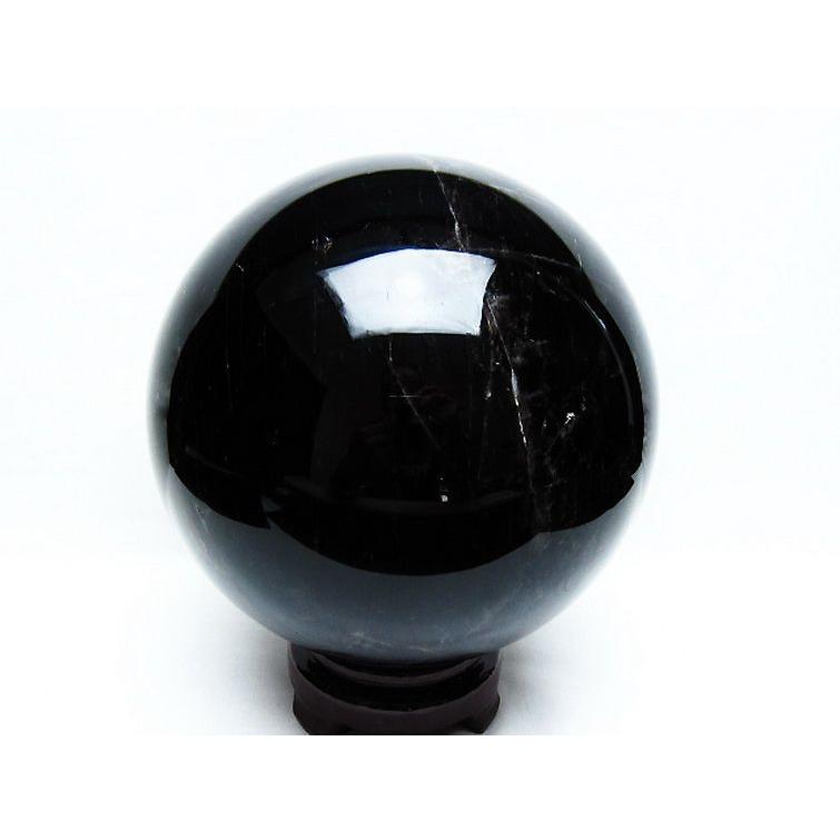 5.9Kg モリオン 純天然 黒水晶 丸玉 165mm t572-10868_3