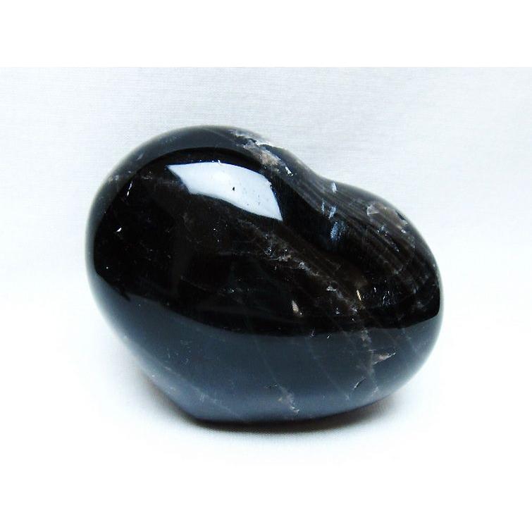 モリオン 純天然 黒水晶 ハート 置物 t643-4748 : 銀座東道 天然石専門
