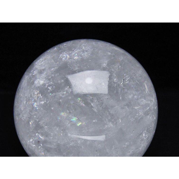 2.4Kg 虹入り ヒマラヤ水晶 丸玉 125mm t718-3454 : 銀座東道 天然石