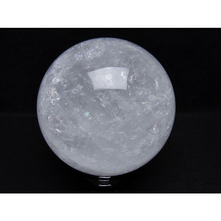 2.4Kg 虹入り ヒマラヤ水晶 丸玉 125mm t718-3454 : 銀座東道 天然石