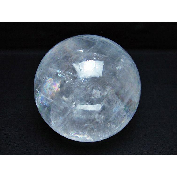 1.2Kg 虹入り カルサイト 丸玉 93mm t758-2073 : 銀座東道 天然石専門