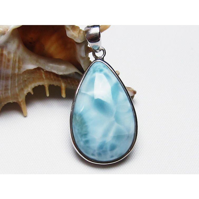 お客　龍ラリマー　ペンダント パワーストーン 天然石 ラリマーペンダント[T8-8252]