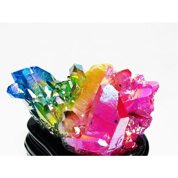 1.1Kg オーラ水晶 オーラクリスタル クラスター (レインボー) t802