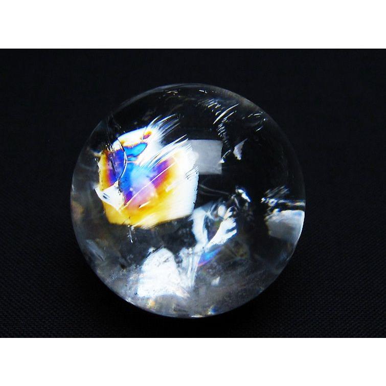 虹入り ヒマラヤ水晶 丸玉 32mm t91-8762 : 銀座東道 天然石専門店