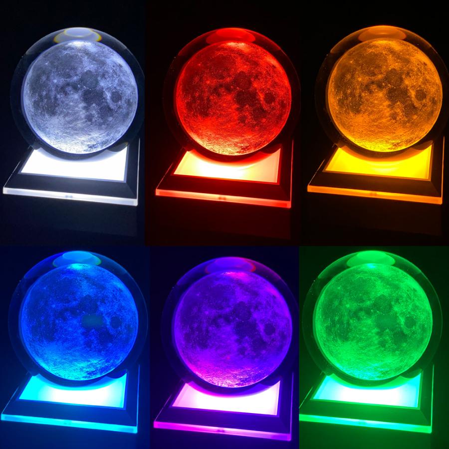 クリスタルボールランプ 70mm 水晶玉 LED ムーンライト ガラス クリスタルボールランプ 70mm 水晶玉 LED ムーンライト ガラス