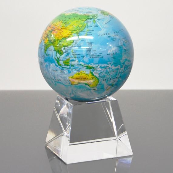 Mova Globes ムーバグローブ クリスタルガラス台座セット ゆっくり回る不思議な自転地球儀 4 5インチ ブルーレリーフマップ Nkbge 1 銀座ギフトショップ 土日祝日休業 通販 Yahoo ショッピング
