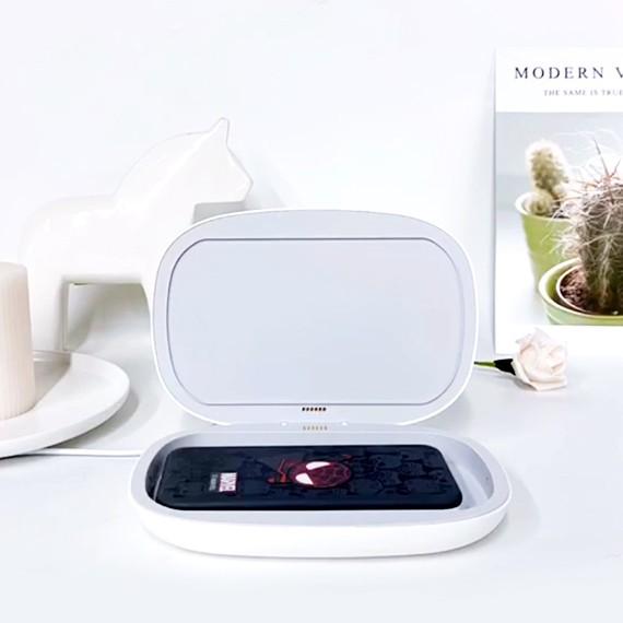 スマホ 除菌器 UV除菌 ケース ボックス Qiワイヤレス充電器 ワイヤレス
