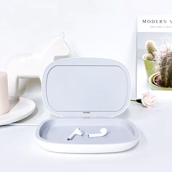 スマホ 除菌器 UV除菌 ケース ボックス Qiワイヤレス充電器 ワイヤレス