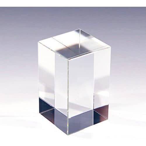 ペーパーウェイト クリスタル ブロック 40x60mm オブジェ 創立 周年