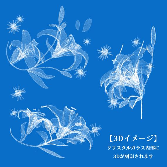 3Dユリ 周年記念 創立 品評会 記念品 名入れ 表彰 トロフィー 
