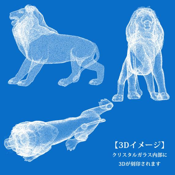 ライオン 記念品 名入れ 大会 表彰 トロフィー メッセージ刻印 3D