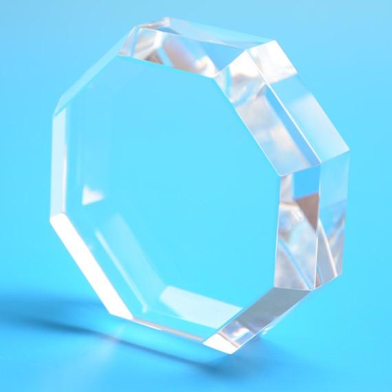 ☆洋3 バカラ　クリスタル　スウィングプレート　共箱　東Y7-0117③ ペーパーウェイト 50x50x50mm クリスタルガラス キューブ