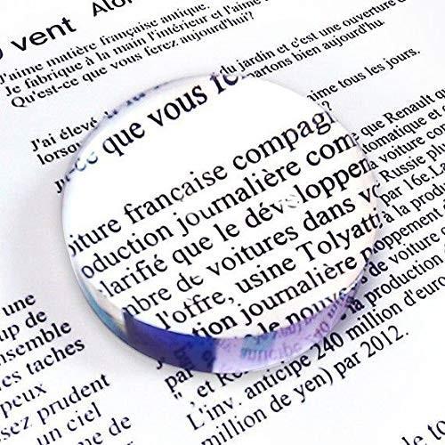 ルーペ 拡大鏡 クリスタルガラス ペーパーウェイト 文鎮 卓上ルーペ 半