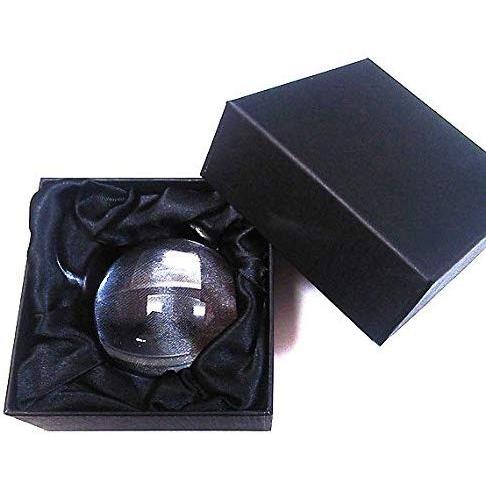 ルーペ 拡大鏡 クリスタルガラス ペーパーウェイト 文鎮 卓上ルーペ 半