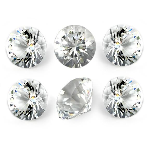 クリスタル ガラス ダイヤモンド 30mm 6個セット 水晶 透明 装飾 撮影 ディスプレイ ハンドメイド パーツ｜ginzagift