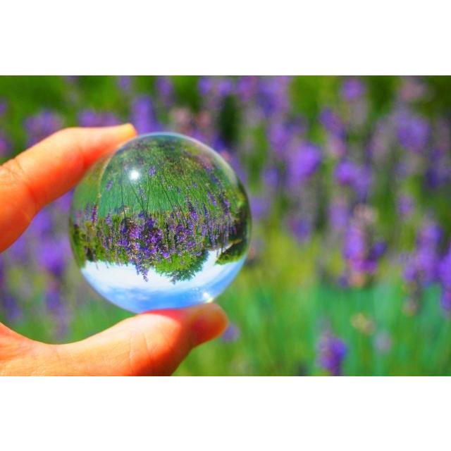 クリスタルボール 35mmミニサイズ 撮影 無色透明 人工水晶玉 水晶球
