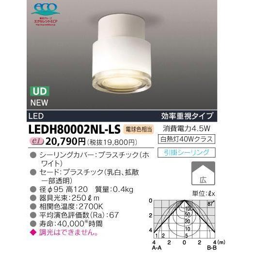 ＬＥＤ小形シーリングライト◆電球色相当◆LEDH80002NL-LS