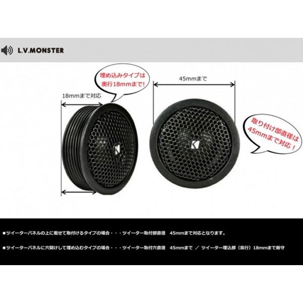 MOD'S（モッズ） L.V.MONSTER　ジムニー（JB23W　1〜10型・JB33W・JB43W）　98.10〜　フロントピラーツイーターパネル（塗装済/シルバー）｜ginzamarche｜04